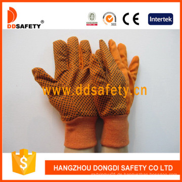 Orange Segeltuch Woking Handschuhe, PVC Punkte Dcd302
